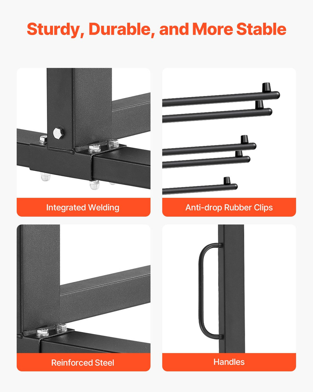 Vevor Folding Chair Rack Cart 400 Lbs Capacity Holds 42 Chairs or 12 Tables New