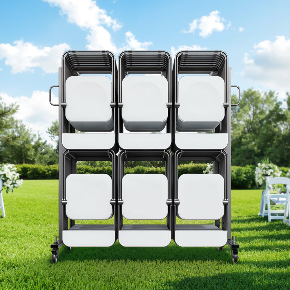 Vevor Folding Chair Rack Cart 800 Lbs Capacity Holds 84 Chairs or 12 Tables + 42 Chairs New