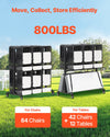 Vevor Folding Chair Rack Cart 800 Lbs Capacity Holds 84 Chairs or 12 Tables + 42 Chairs New