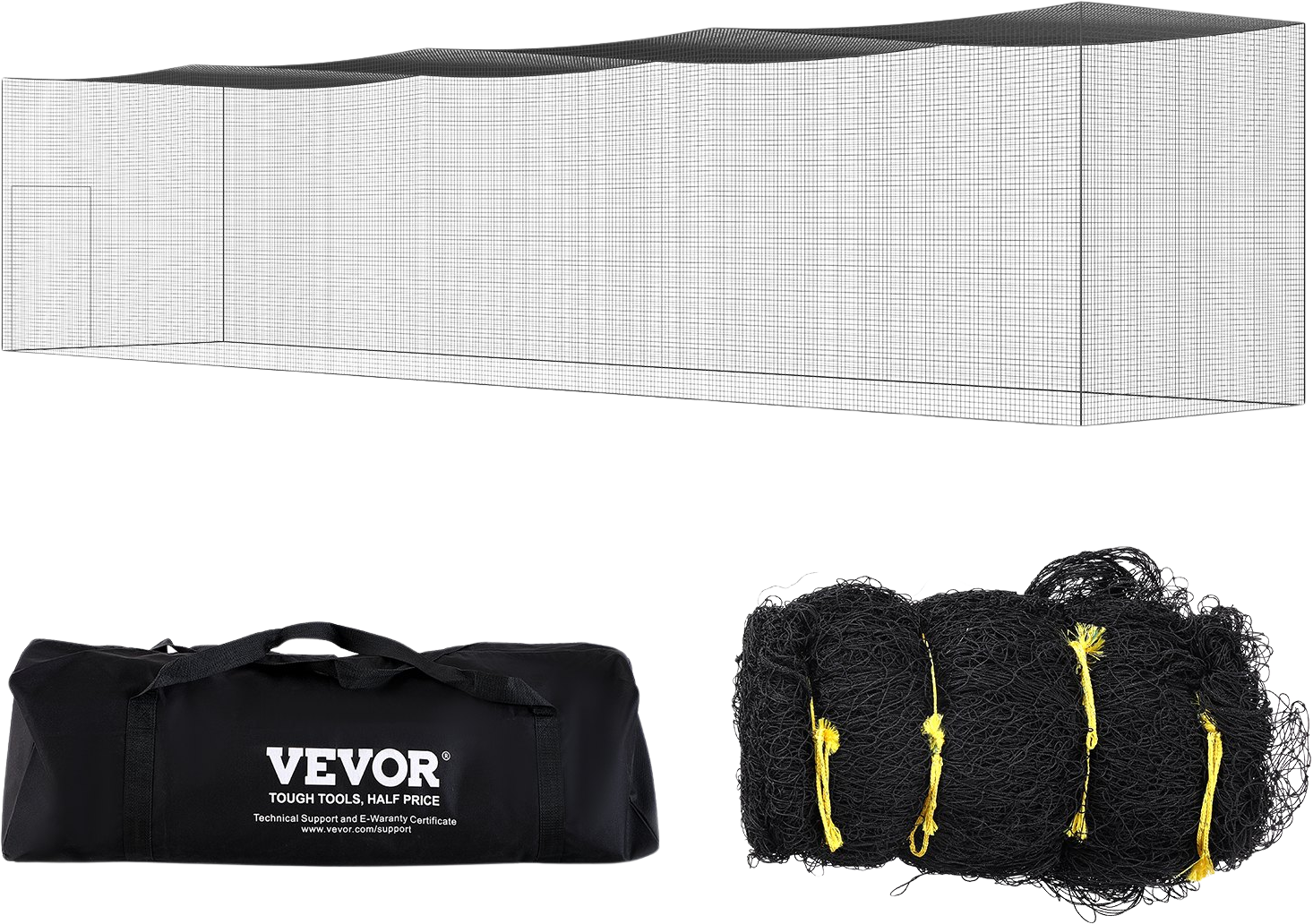 Vevor Baseball Batting Netting 55' x 12' x 12' Training Net Only with Door and Carry Bag New