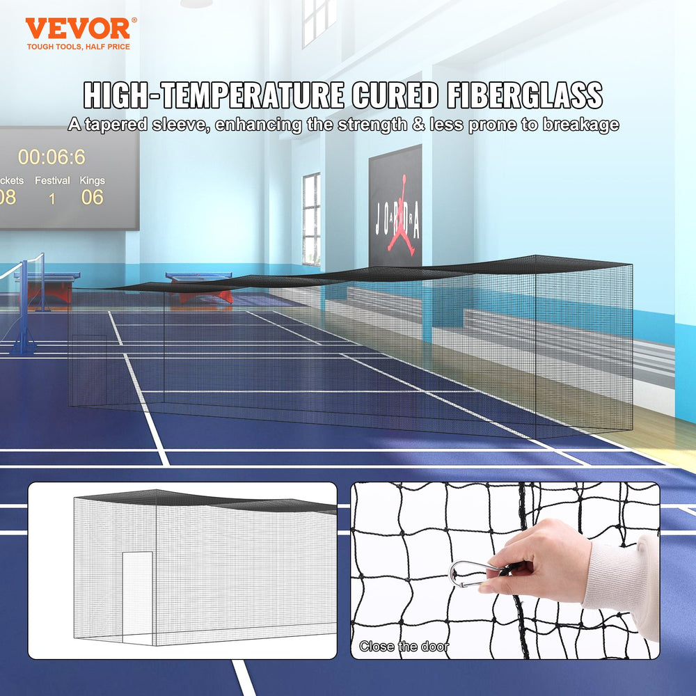 Vevor Baseball Batting Netting 55' x 12' x 12' Training Net Only with Door and Carry Bag New