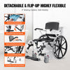 Vevor Shower Wheelchair with Commode Opening 17.5" 300 lbs. Capacity Aluminum Alloy New