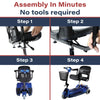 Zip'r 3 Mobility Scooter 3 Wheel 265 lbs. Capacity 24V 12 Miles 4.25MPH TSA Approved Blue New