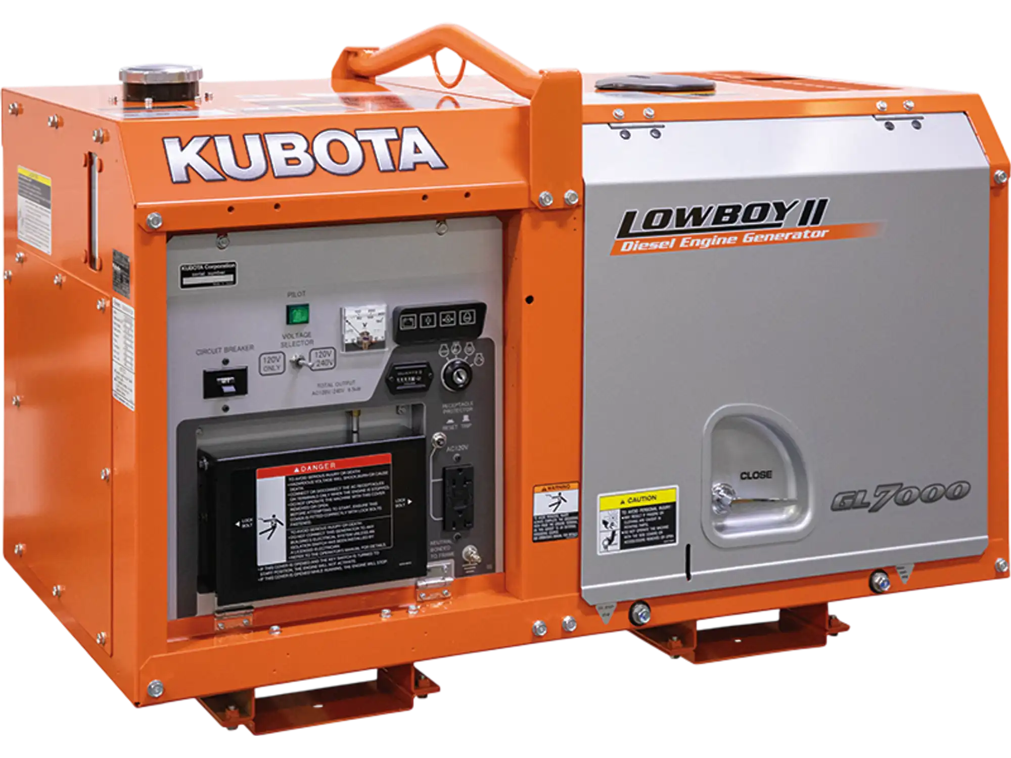 Kubota GL7000TM Generator 7kW Diesel Liquid Cooled 120/240V CARB with Output Terminals New