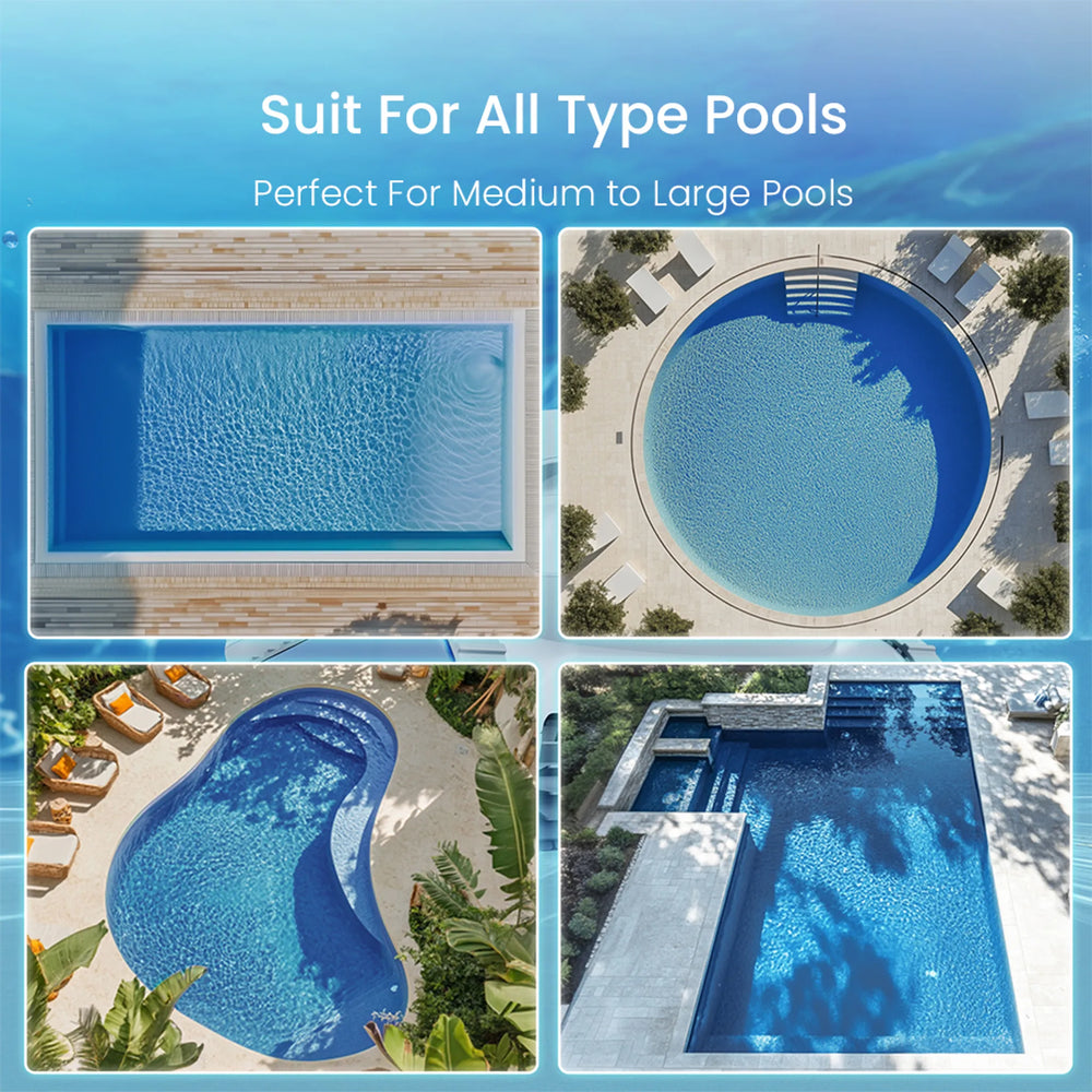 Chasing Poolmate Hydro 3S Robotic Pool Cleaner Cordless 1,614 sq. ft. 5070 GPH HydroCurve S Path New