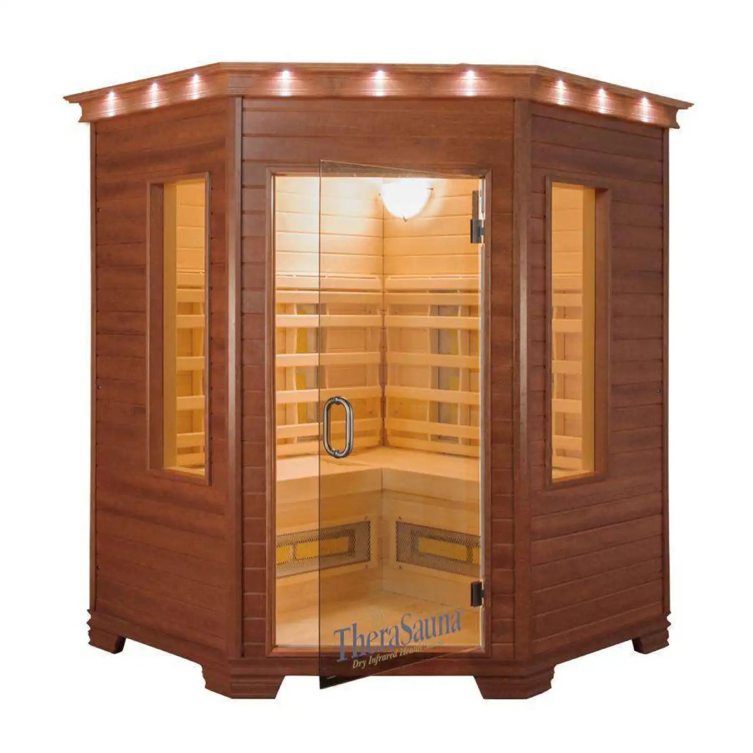 TheraSauna TS6238 4 Person 78 Inch Corner Executive Ceramic Infrared Sauna New
