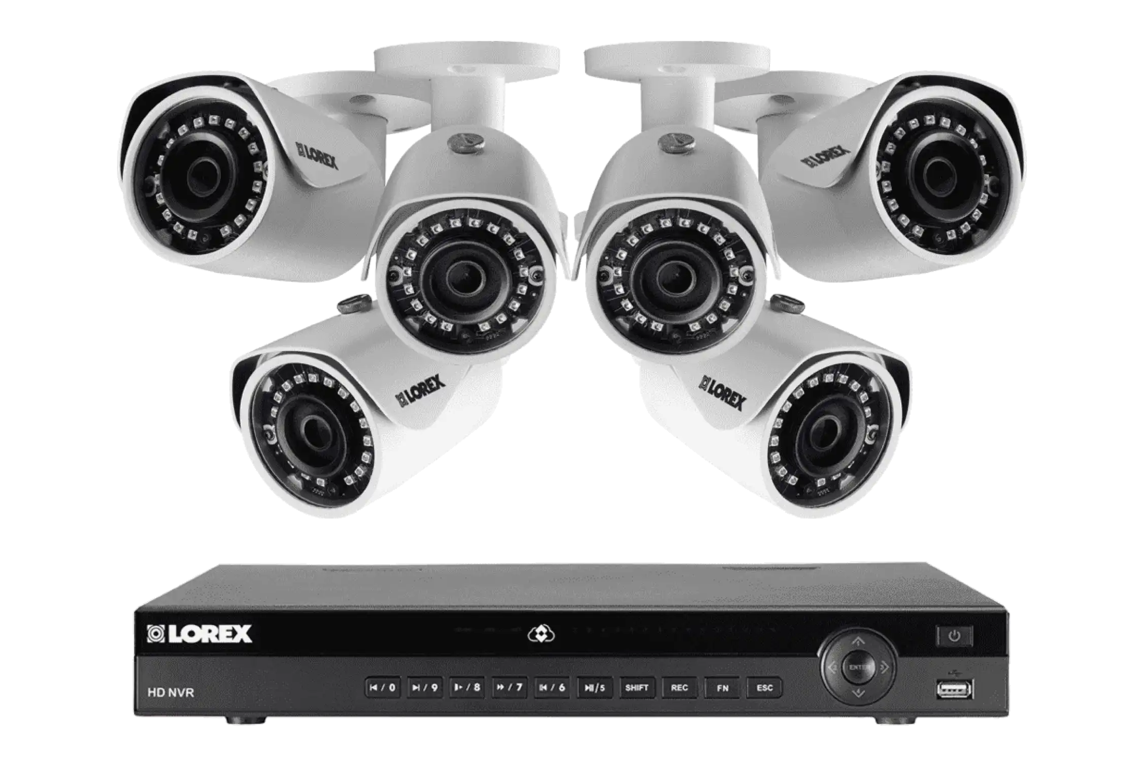 Lorex HDIP86W 6 Camera 8 Channel Weatherproof 2K Resolution Security Surveillance System New
