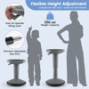 Adjustable-height wobble chair in gray for active learning, supporting up to 250 lbs, ideal for kids over 7 years old.