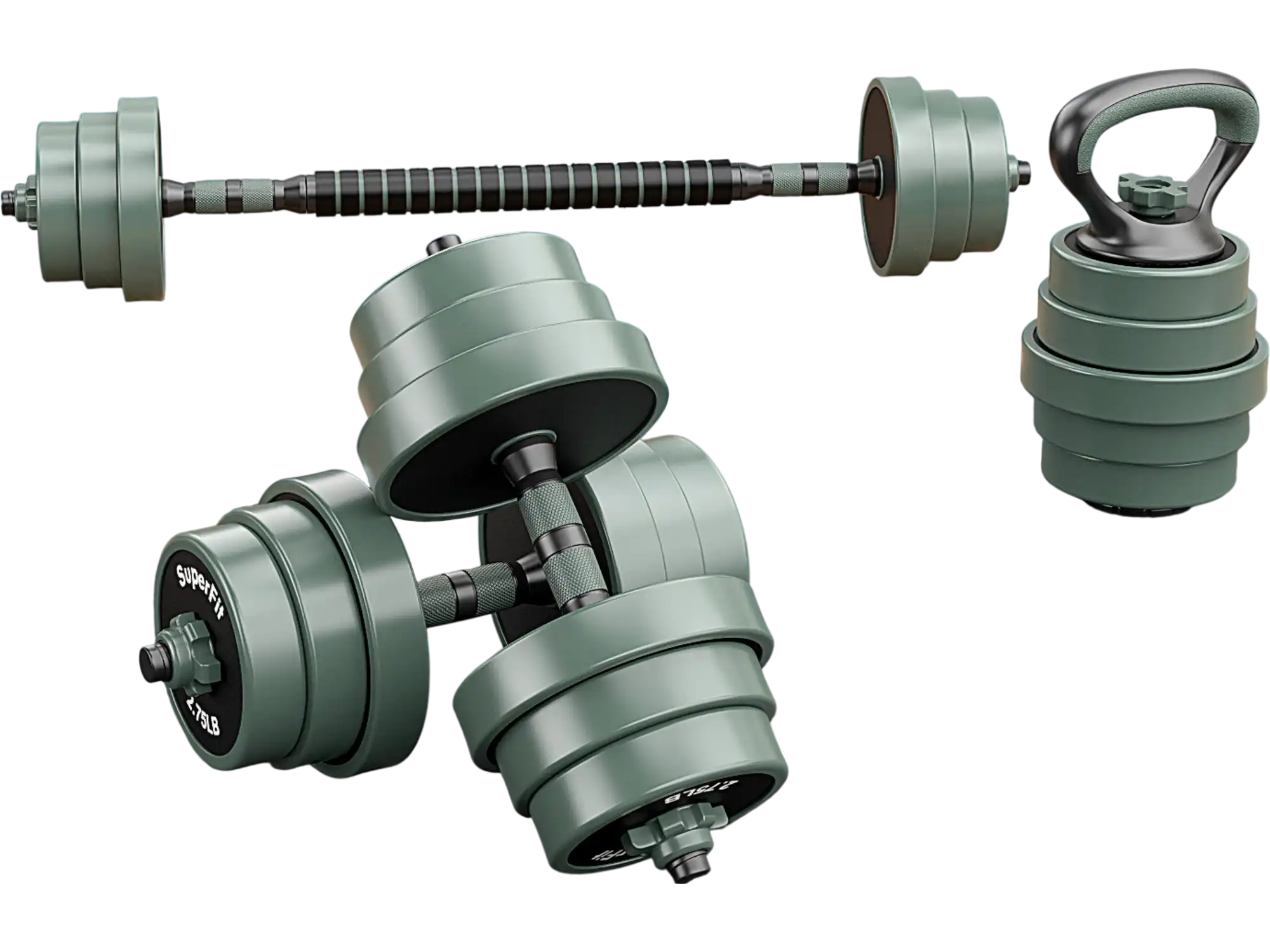 Costway Adjustable Weight Dumbbell Set w/ Connector Black Gray 72849156 New