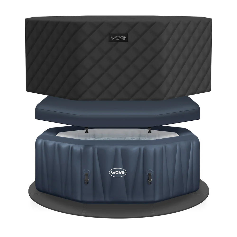 Wave Aegean Inflatable Hot Tub 6-Person Octagonal with Integrated Heater New