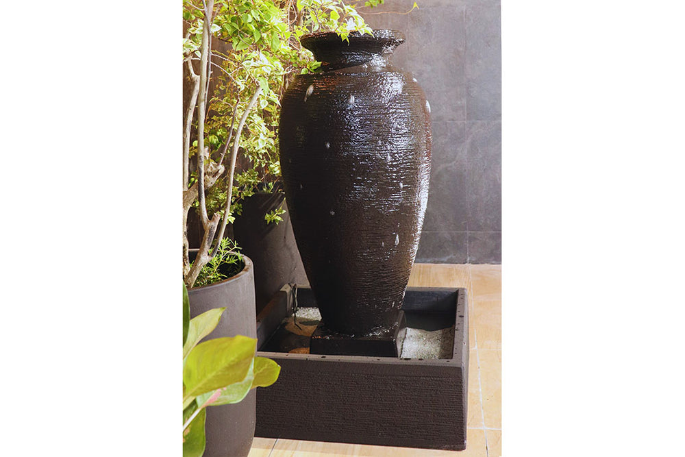Exaco Amphora Outdoor Water Fountain 47" Tall with LED New