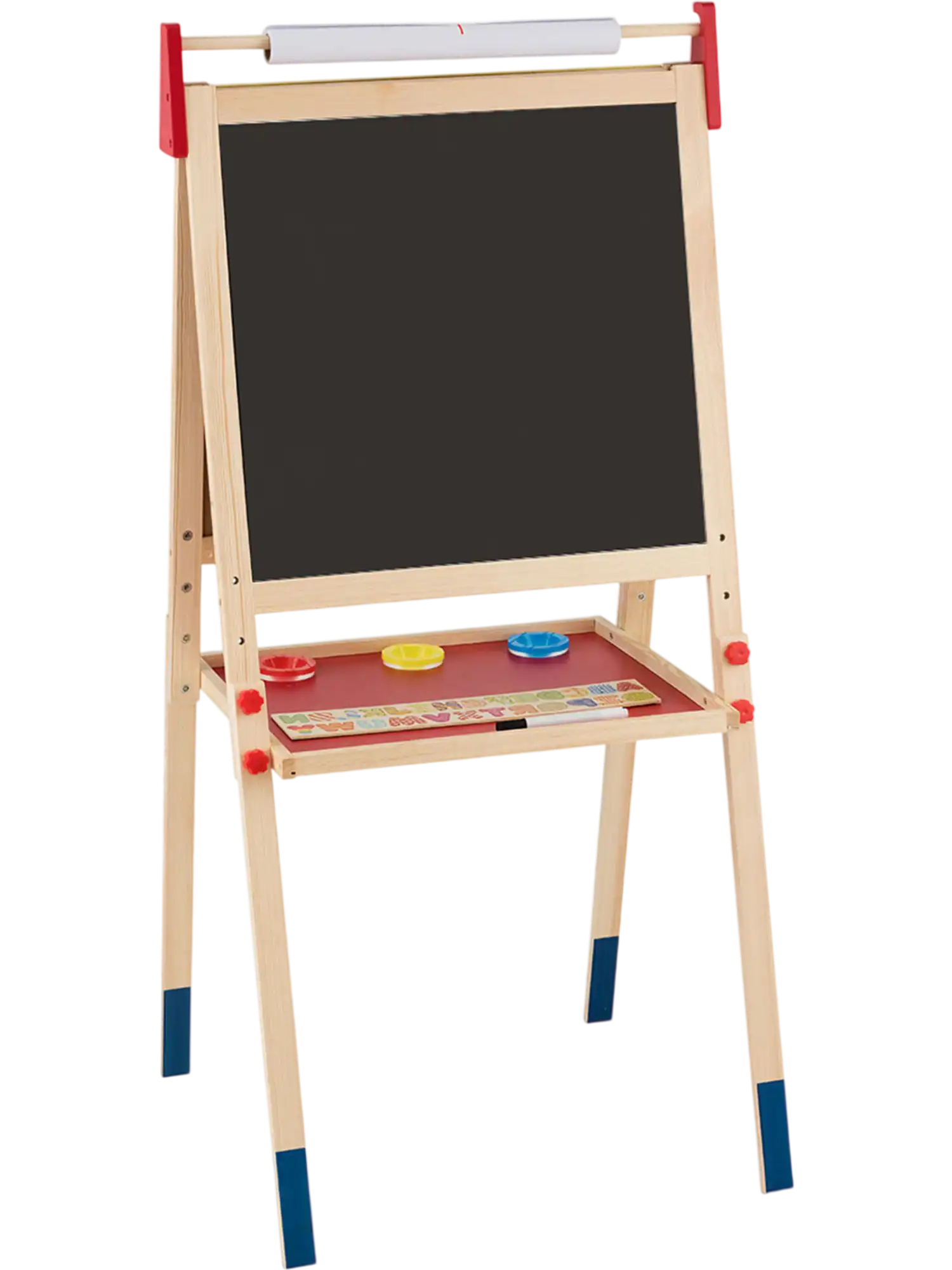 Costway Kids Wooden Height Adjustable Art Easel w/ Magnetic Stickers Paper 17850946 New