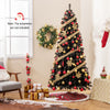 6/7 FT Artificial Christmas Tree with Bendable Top Section and Warm Light-7 ft - Gallery View 1 of 10