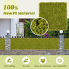 Light green artificial grass wall panel set, made of 100% PE material, sun-protective and easy to maintain for outdoor.