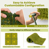 Light green artificial grass wall panels, 20x20 inches, customizable with clip-lock for indoor and outdoor use.
