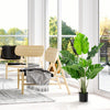 Artificial Monstera Deliciosa tree standing 4 feet tall with 10 adjustable leaves in a stylish pot, ideal for home.