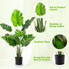4 feet artificial Monstera Deliciosa tree with 10 realistic leaves, sturdy stalks, and a solid pot for indoor or.