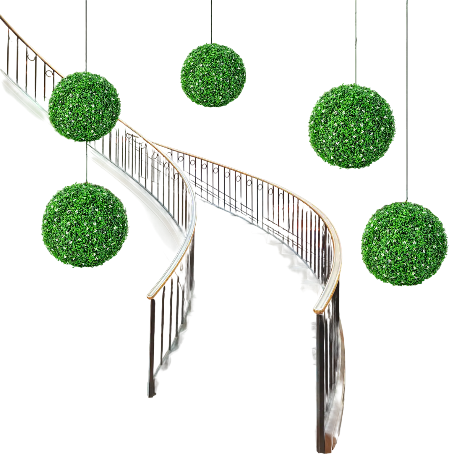 Costway 2 PCS Holly Artificial Topiary Balls 19.5