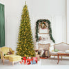 12 FT artificial Christmas tree adorned with 800 warm white LED lights, perfect for festive home or mall decorations.