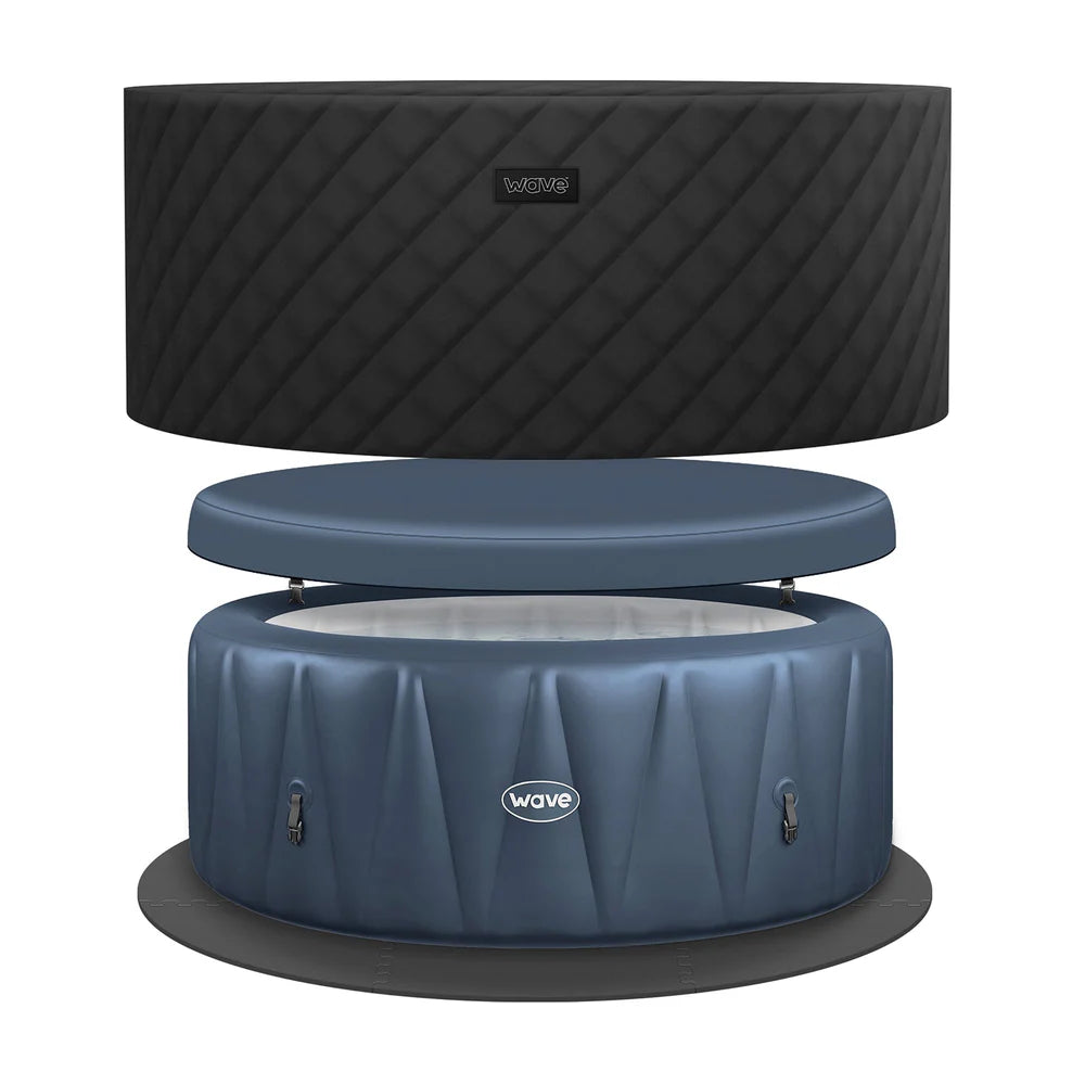 Wave Atlantic Inflatable Hot Tub 6-Person Round with Integrated Heater New