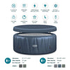 Wave Atlantic Inflatable Hot Tub 6-Person Round with Integrated Heater New