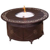 AZ Circular Fire Pit with Lid 48" Cast Aluminum Propane 42,000 BTU New