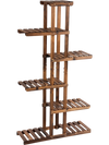 6 Tier Garden Wooden Shelf Storage Plant Rack Stand 