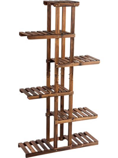 Costway 6 Tier Garden Wooden Plant Rack Shelf Stand 96708412 New