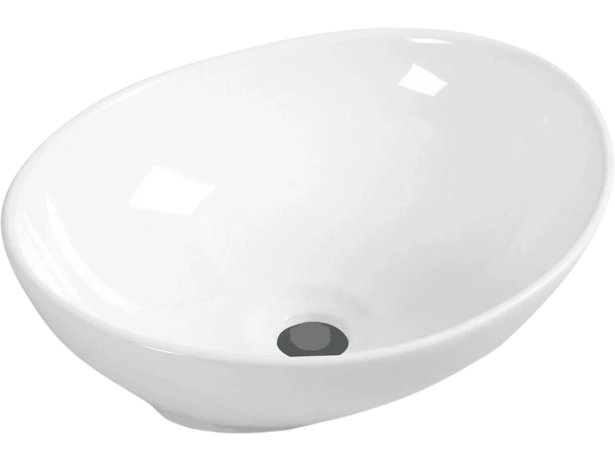 Costway Oval Ceramic Vessel Bathroom Basin Sink 04673512 New