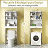 4-tier space-saving toilet storage cabinet with open shelves, suitable for bathrooms and laundry rooms, made of MDF.