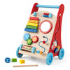 Multicolor baby push walker showcasing engaging activities like a xylophone and shape sorters, tailored for toddlers 3+.