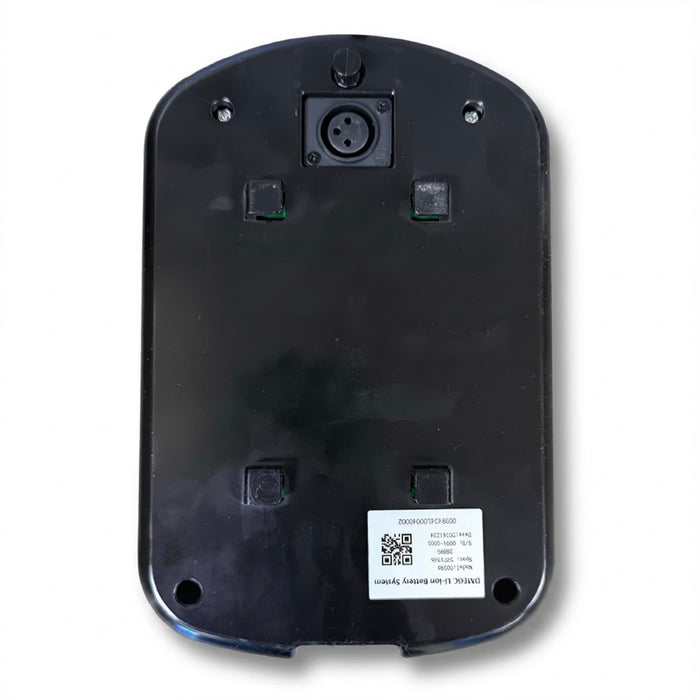 Air Elite Max Battery e base with mounting holes and a QR code label on a white background