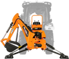 7' Tractor Backhoe Attachment with Mechanical Thumb,  12" Bucket,  ISO/SAE Switchable Controls,  Self-Contained Hydraulic System,  3 Point Hitch Cat.1,  15-50 HP,  BH660M