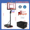 Basketball hoop with adjustable height from 5 to 10 feet, featuring a shatterproof backboard and stable base for.