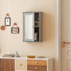 Bathroom Wall Cabinet with Single Mirror Door-Gray - Gallery View 1 of 9