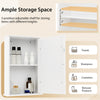 Bathroom wall cabinet with single mirror door and adjustable shelf for organized storage of toiletries and cosmetics.