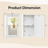 Bathroom wall cabinet with single mirror door, featuring 2-tier design and adjustable shelves for organized storage.