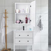 Wall mounted adjustable medicine storage mirror cabinet in gray finish, featuring two shelves for organized bathroom.