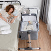 Height Adjustable Baby Side Crib  with Music Box & Toys-Dark Gray - Gallery View 1 of 20