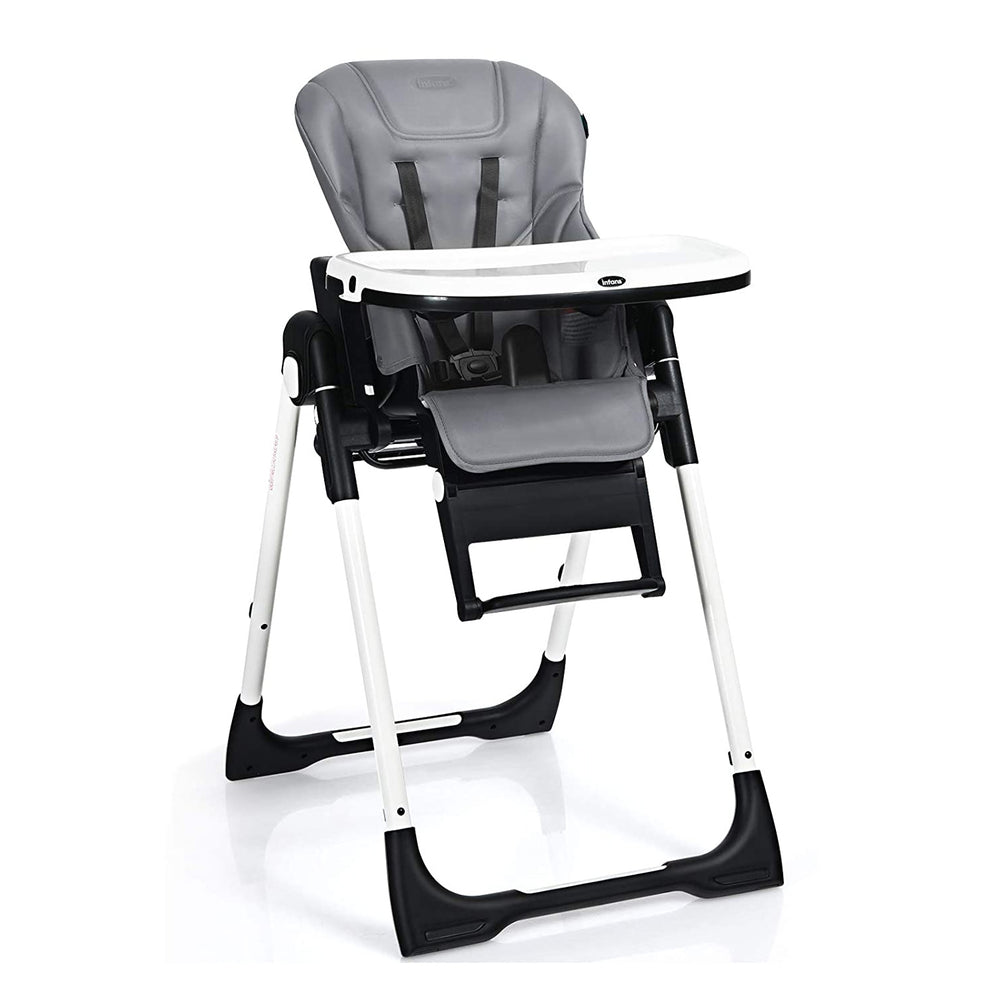 4-in-1 High Chair–Booster Seat with Adjustable Height and Recline-Gray - Gallery View 1 of 9
