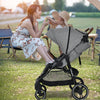 5-Point Harness Lightweight Infant Stroller with Foot Cover and Adjustable Backrest-Gray - Gallery View 1 of 10