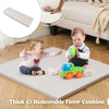 Thick, removable floor cushion in beige for kids' play tent, providing comfort and protection during playtime.