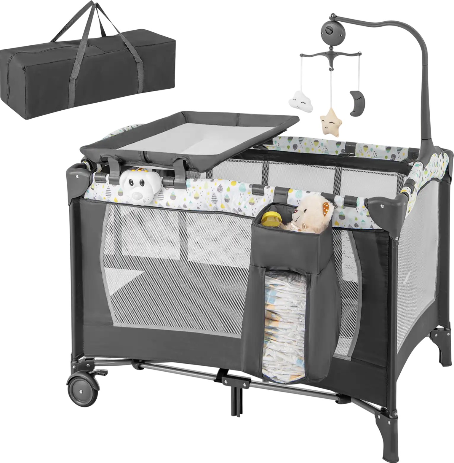 Costway Multi-Functional Baby Playpen Removable Changing Table 79548362 New