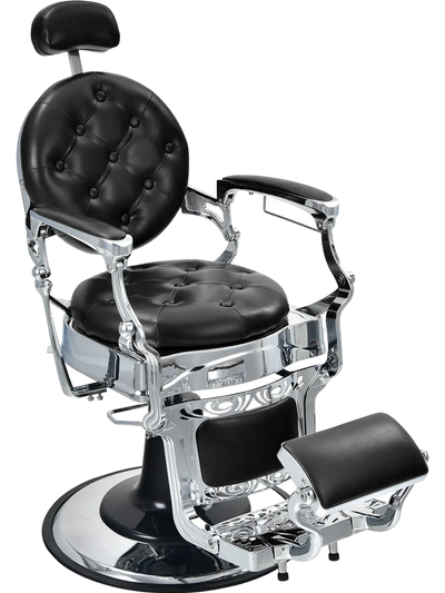 Costway Vintage Barber Salon Chair Adjustable Height Headrest Black 38204976 New