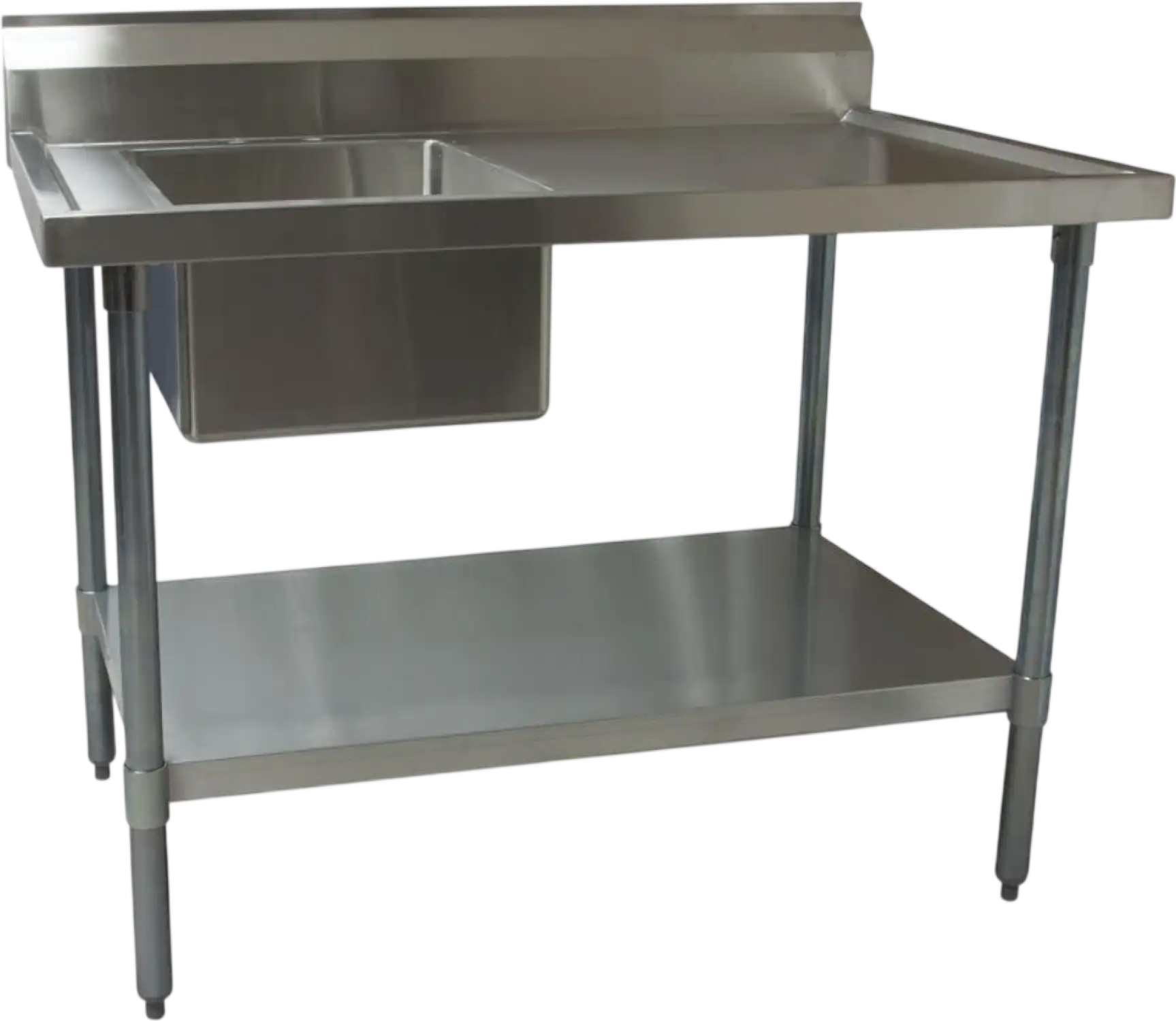 BK Resources Prep Table with Sink Left Side Stainless Steel 6