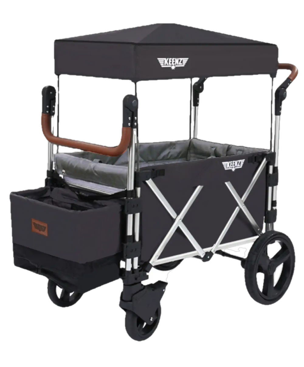 electric wagon stroller Keenz 7s 5-Point Harness Light Weight Stroller Wagon with Canopy Black – FactoryPure