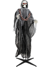 6.4 Feet Halloween Standing Grim Reaper with Lighted Eyes and Terrifying Sounds