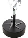 Patio umbrella base in black, 88 lbs capacity, filled with water or sand for stability, suitable for various umbrella.