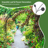 Black garden arch trellis for climbing plants, featuring an elegant design for outdoor decoration and support.