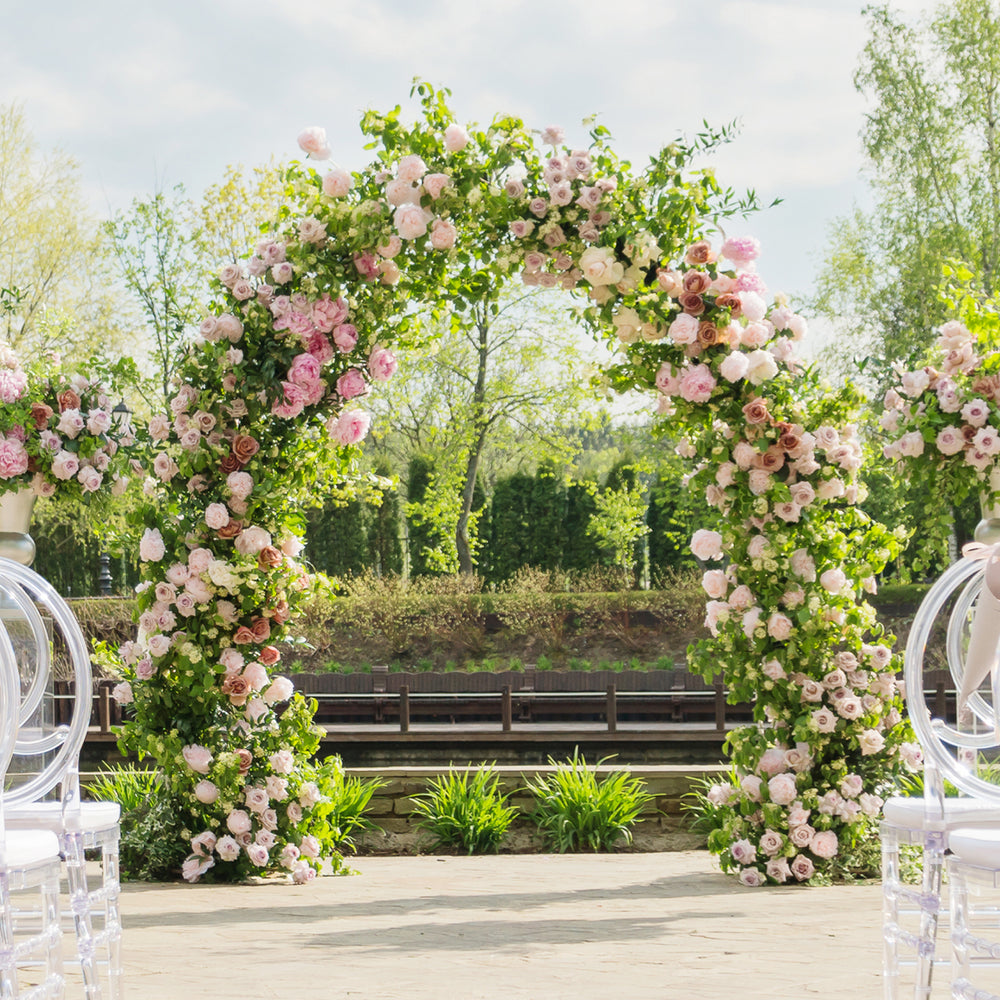 Elegant garden arch trellis for climbing plants, featuring a sturdy metal frame, ideal for outdoor decoration and.